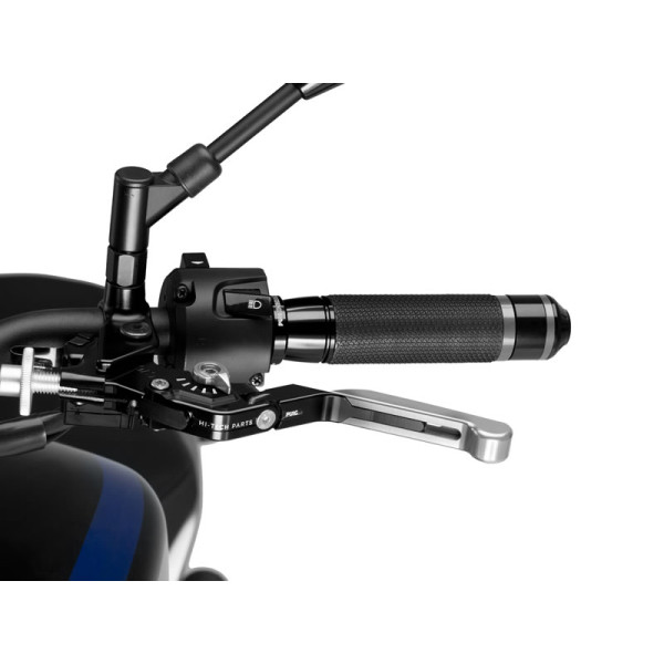 Puig Extendable Folding V3 Clutch (Silver Extender With Blue Selector) Silver